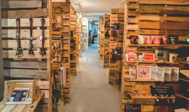 Interior view of The Hidden Gem market