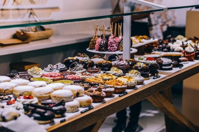 Variety of donuts